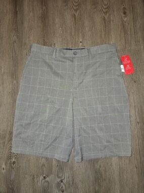 bcg Gray Windowpane Performance Golf Shorts